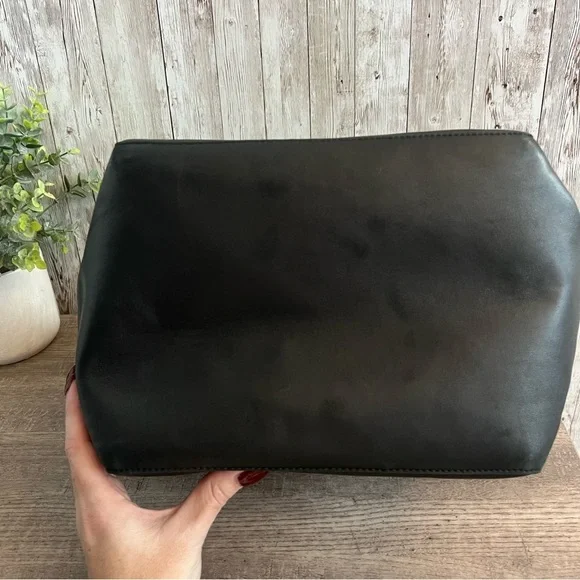 All Saints Black Leather Hobo Bucket Bag Shoulder Bag - Picture 7 of 8